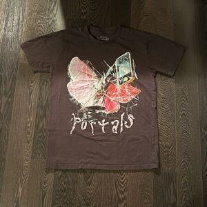 Melanie Martinez Black T-Shirt with Butterfly and Portals Design Y2K